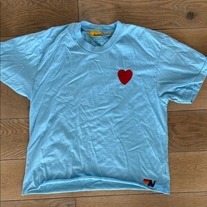 Aviator Nation Sky Blue Tee with Red Heart